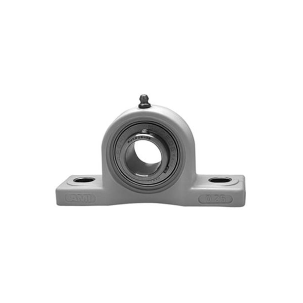 SINGLE ROW BALL BEARING - 5/8 IN. STAINLESS SET SCREW BLACK PILLOW BLOCK